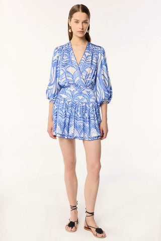 Colleen Mini Dress in Blue Himba