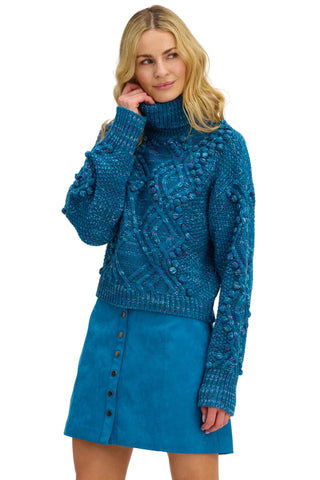 Daphne Sweater in Teal Multi