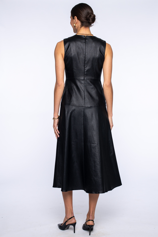 Claire Dress in Black Metallic
